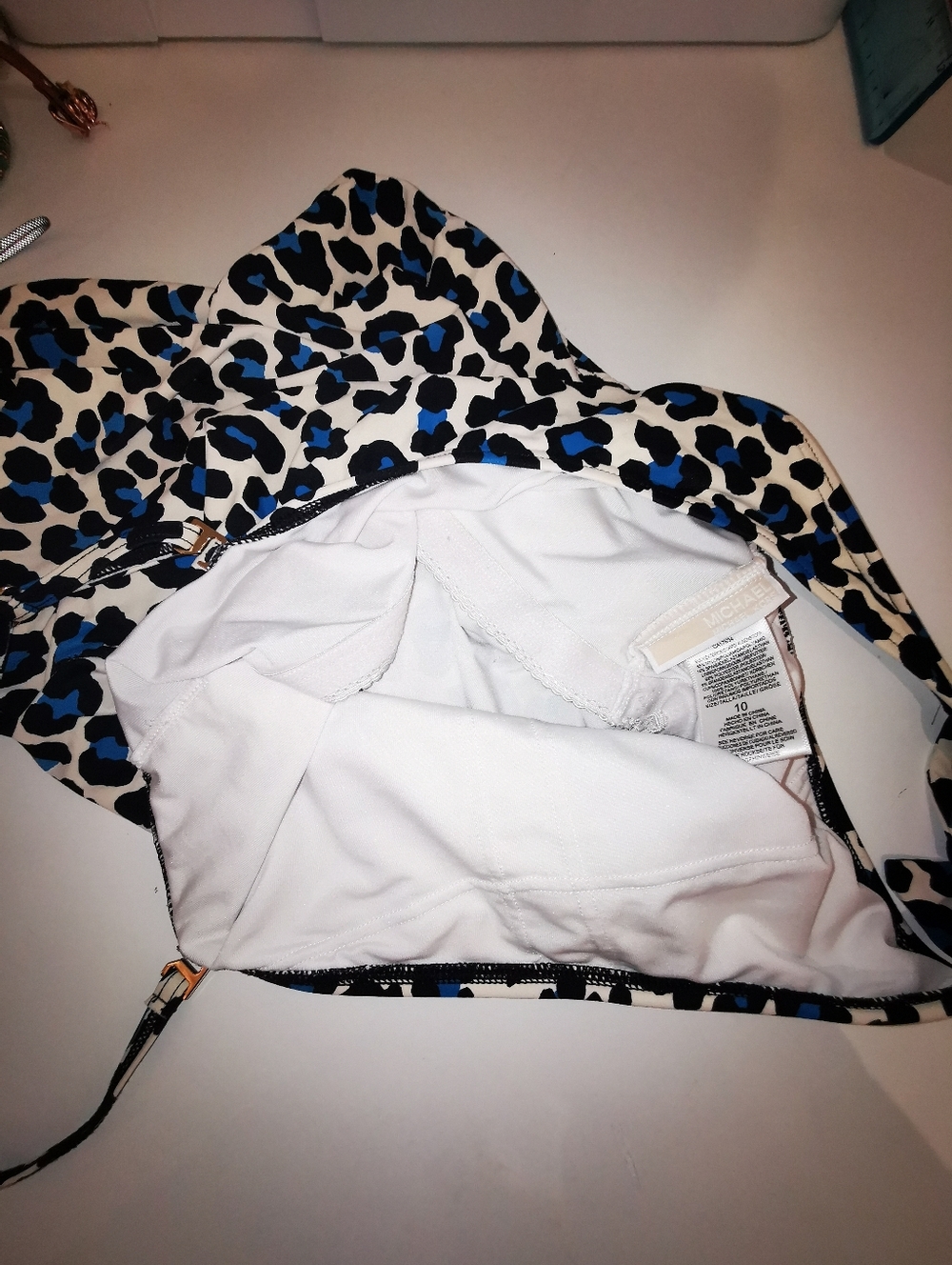 Michael Kors One Shoulder S10 Leopard Print One Piece Bathing Suit - Picture 8 of 8